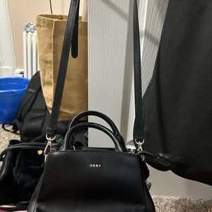 DKNY Black Leather Crossbody Bag